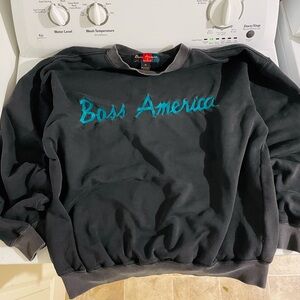 Boss America Vintage Brookhurst black Sweater men’s or Adult Size XL